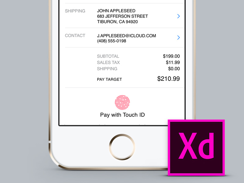 Apple Pay - Adobe XD-Vorlage