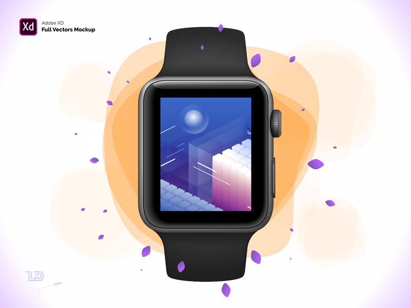 Apple Watch S3 42mm макет для Adobe XD макет