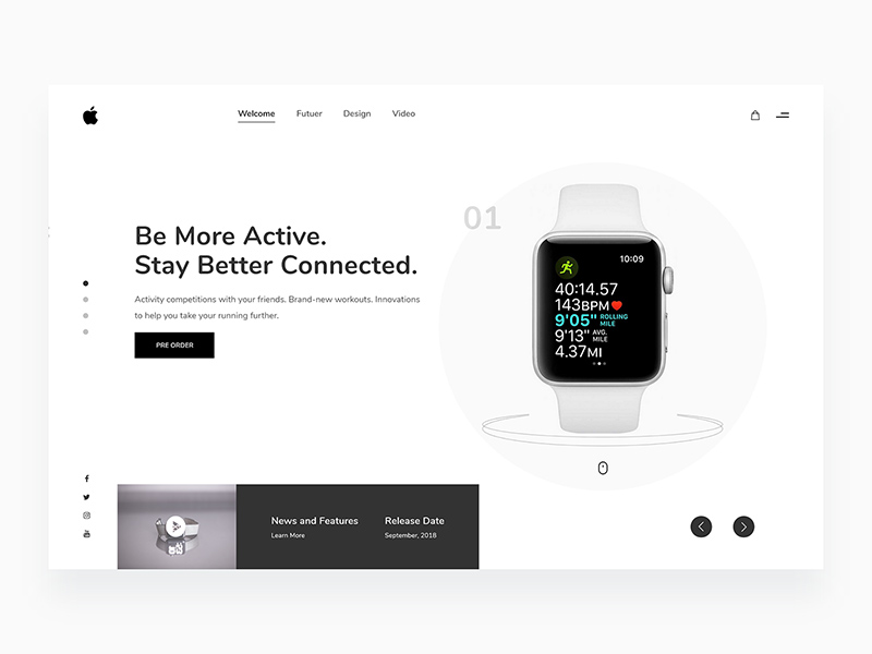 Apple WatchOS 5 - Минимальная веб-концепция Xd халява