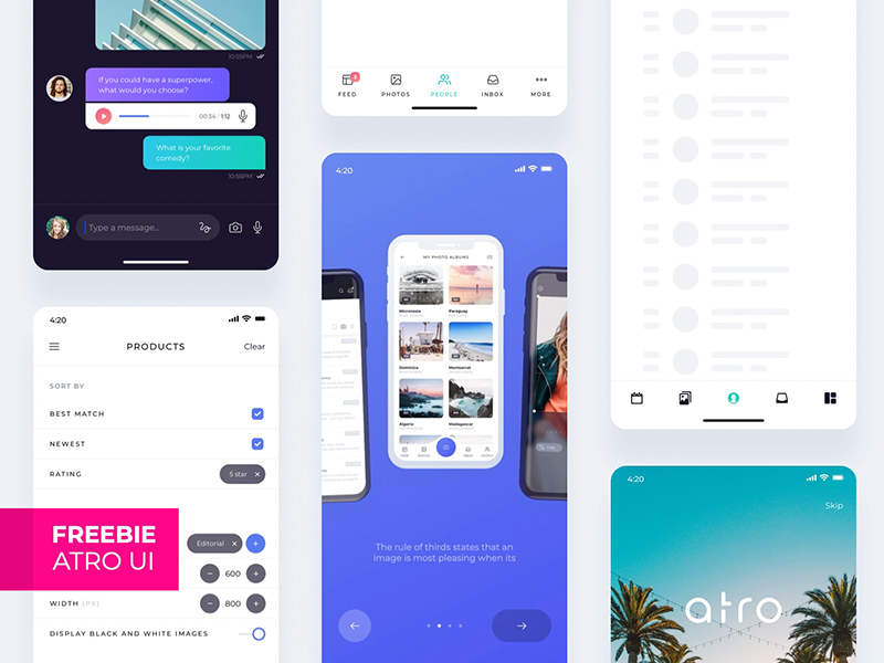 Atro Mobile - France | Kit d’interface utilisateur Xd