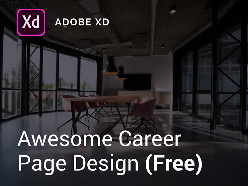 Modèle de page de carrière Adobe XD