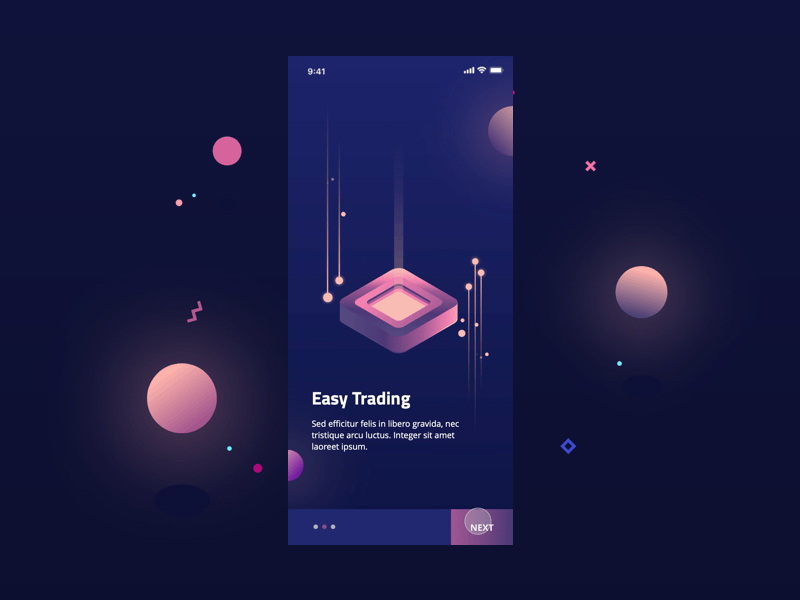 Cryptocurrency Onboarding Screens Interaction For Adobe Xd
