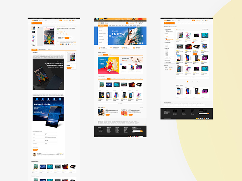 E-Commerce Adobe XD DesignVorlage