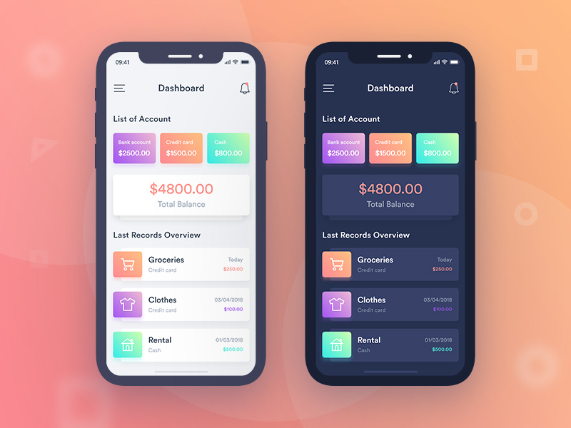 Finance Mobile App UI Adobe XD Free PSD Templates