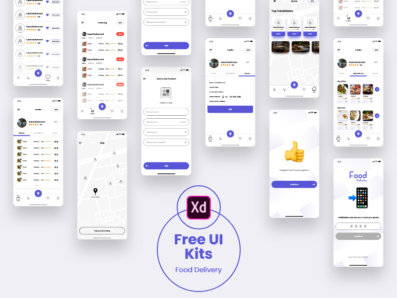 adobe xd free mobile app templates