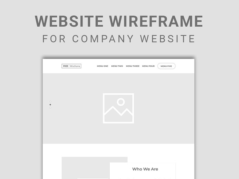 Веб-сайт компании Wireframe для Adobe Xd