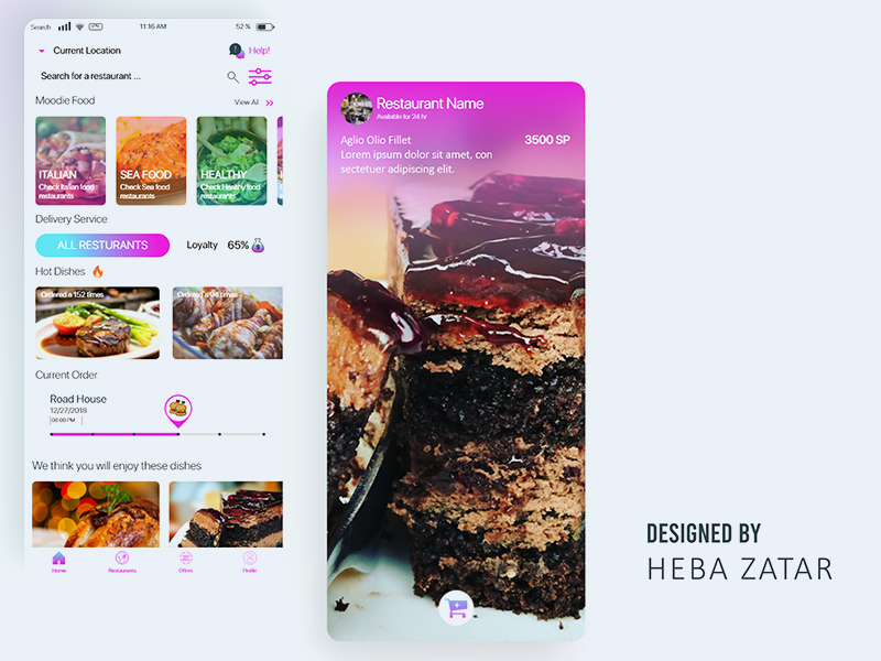 オンライン食品配達アプリの設計