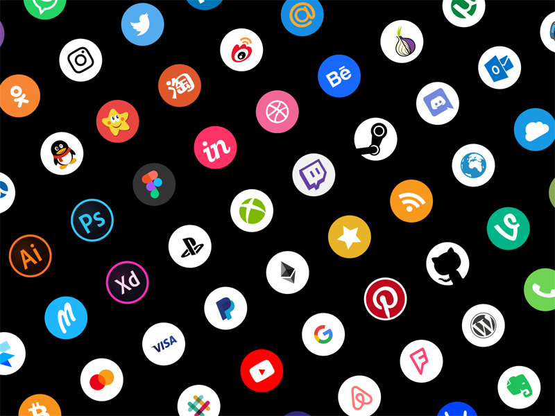 Social Icons For Adobe Xd