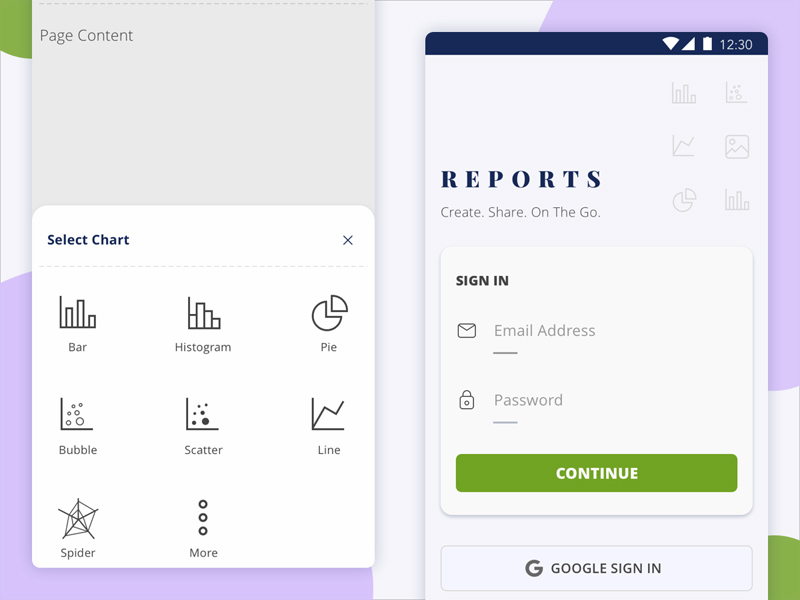 Xd UI Kit | Reports App