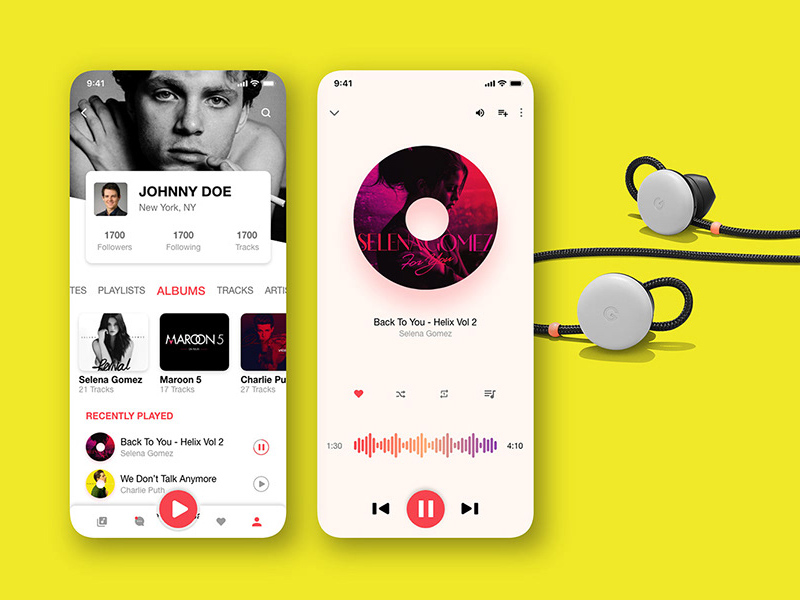 Musik-App-UI-Konzept