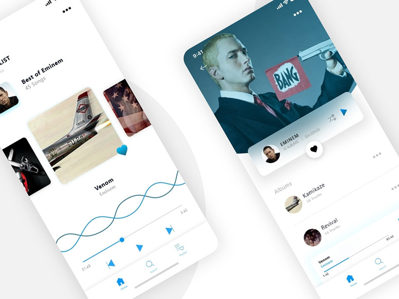 Music Screens For Adobe Xd