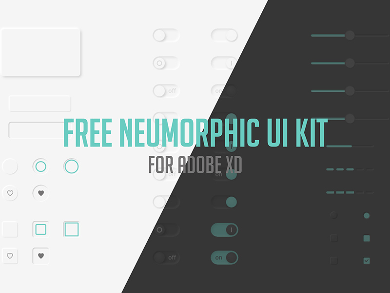 Neumorphes UI-Kit für Adobe Xd