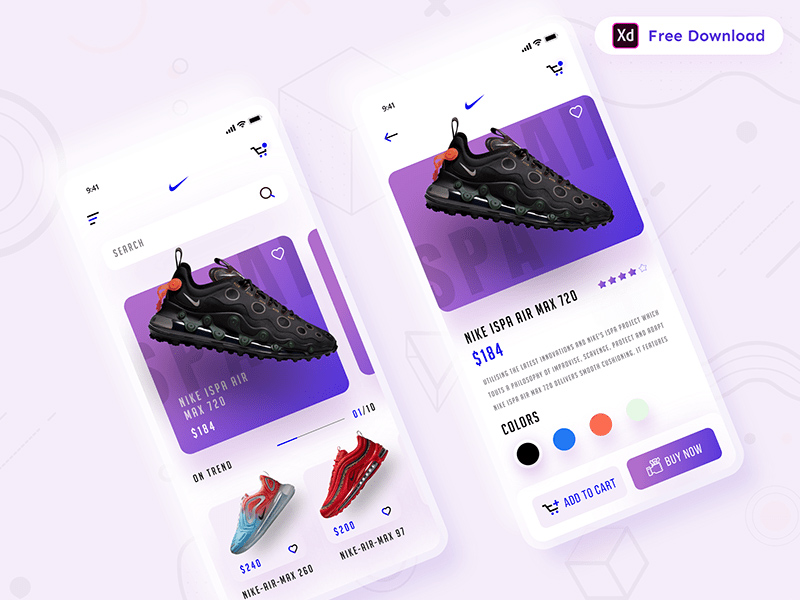 靴店アプリのデザイン