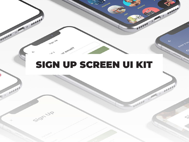 Inscrivez-vous Screen Xd UI Kit