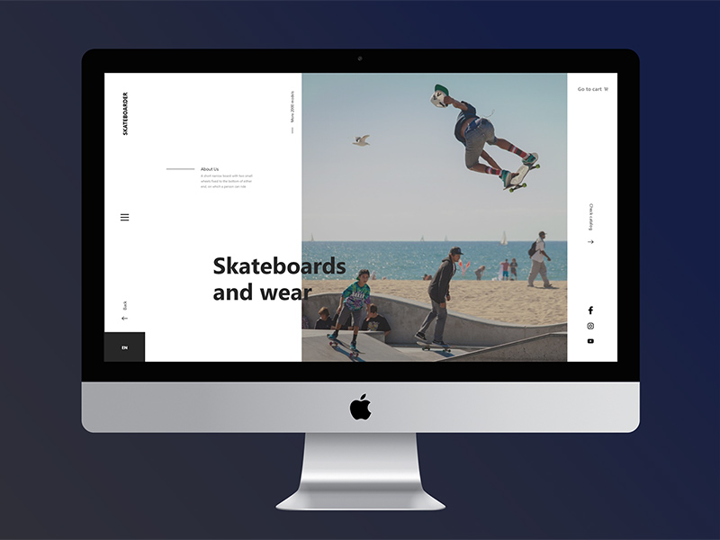 Skateboarder – Free Xd UI Kit