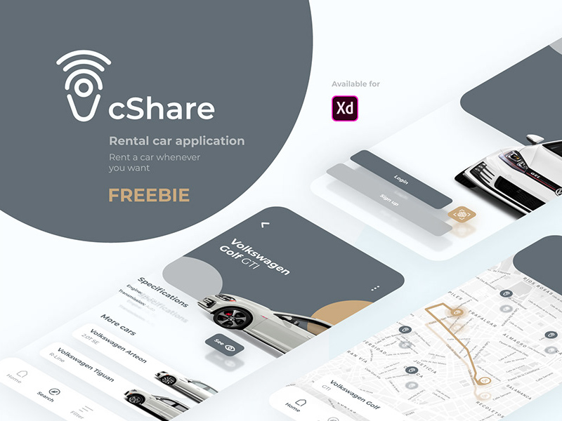 Rental Car App UI Design