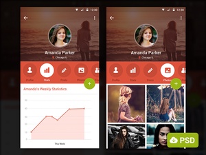 Capturas de pantalla de la aplicación móvil