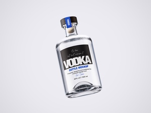 Maqueta de botellas de vodka