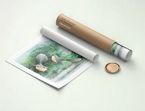 Rolled Canvas Poster Mockup