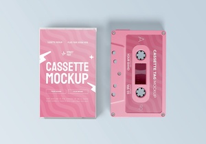Cassette Tape Mockup PSD