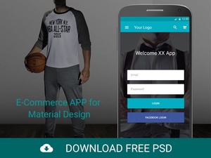 E-Commerce APP für Materialdesign