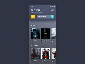 Parcourir les films iOS App