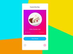 Продовольственная App пользовательский интерфейс экран