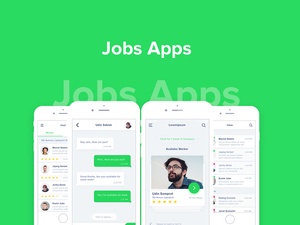 Jobs Apps Design-Bildschirme