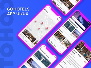 GOHotels App UI/UX Grafikdesign Interaktiondesign Design