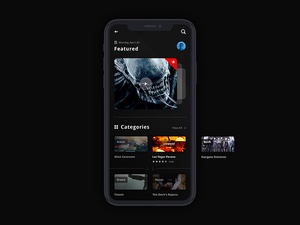 Movies App Dark UI Design