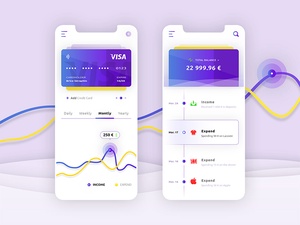 Ecrans d’interface utilisateur mobile de l’application de paiement