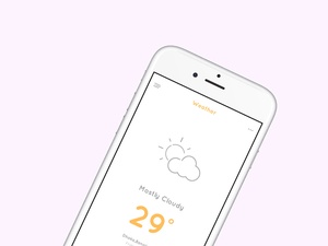 シンプルな天気UIコンセプト