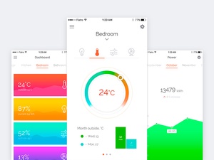 Smart Home App-Bildschirme