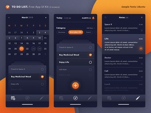 Kit de interfaz de usuario de la aplicación de lista de tareas pendientes