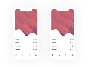 Weather App UI Design Screens