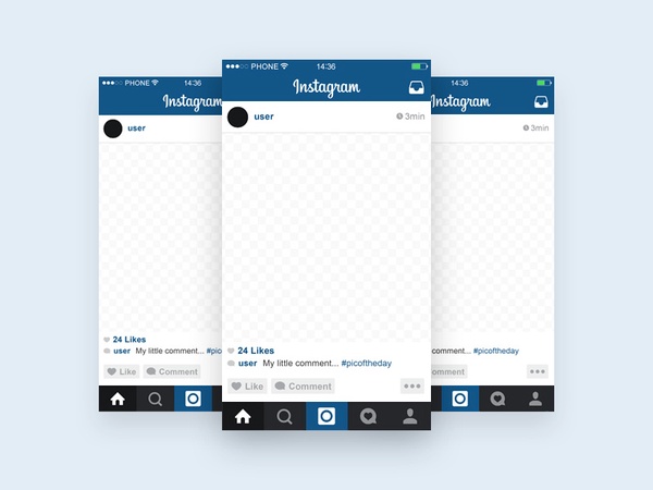 Instagram Template – Mobile Mockup | Free PSD Templates