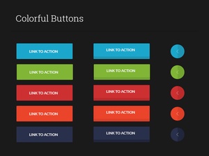Kit de interfaz de usuario de botones coloridos