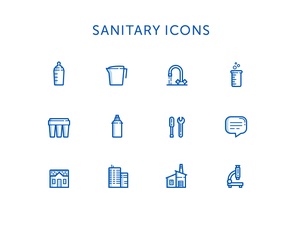 Sanitäre Symbole