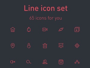 Iconos de 65 líneas