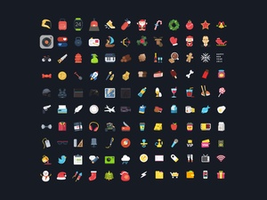 120+ icônes de Ficons colorés