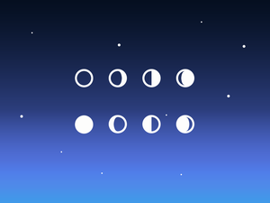 Iconos simples de la fase lunar