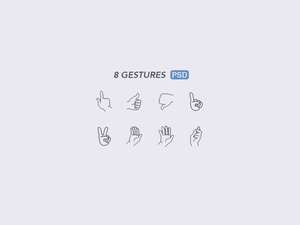 Icônes de gestes