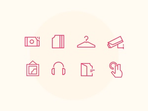 Small Museum Icon Set