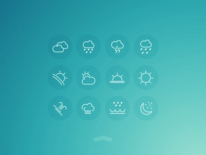 Freies Wetter UI Icons