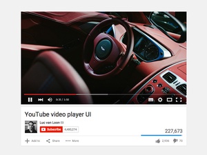 YouTube-Player-Benutzeroberfläche