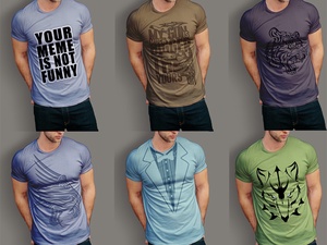 6 Male T-Shirt Designs