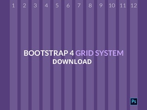 Bootstrap 4 Grid For Photoshop