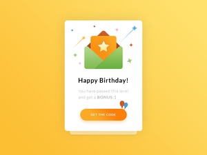 Congratulation & Happy Birthday UI Card