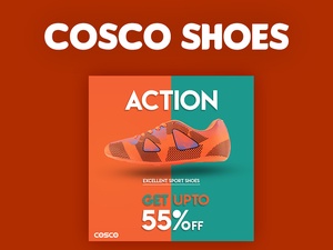 Cosco Обувь Социальные медиа Пост Шаблон