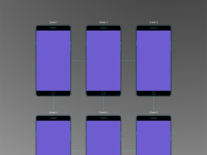 Flujo de pantallas de aplicaciones móviles